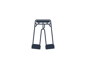 Jeans vector flat emoticon. Isolated Denim illustration. Pants icon