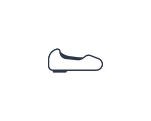 Flat Shoe vector flat emoticon. Isolated Loafer illustration. Flat Shoe icon