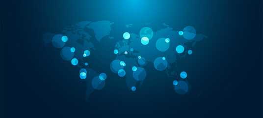 mappa, mondo, volumi, densità, connessione