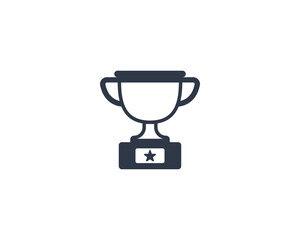 Trophy vector flat emoticon. Isolated Trophy illustration. Winners Trophy icon