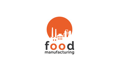 Food manufacturing logo design vector templet, 