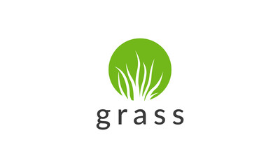 Grass logo design vector templet, 