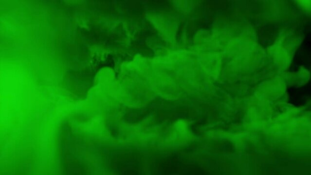 3d animation of Abstract Green Smoke
