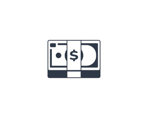 Dollar Banknote Vector Isolated Emoticon. Dollar Banknote Icon