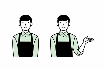 案内をする男性店員