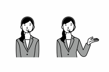 案内をするオペレーター女性