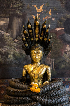 Golden Buddha Statue in Wat Suthat, Bangkok, Thailand