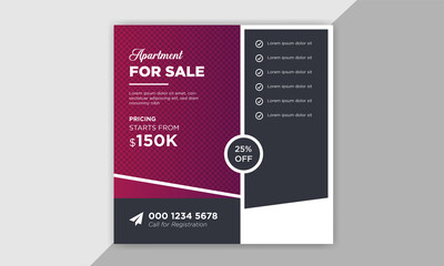 Real Estate Social Media Post & Web banner, Digital Marketing Post Template, Social Media Banners.