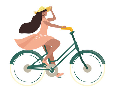 Woman Riding Bike