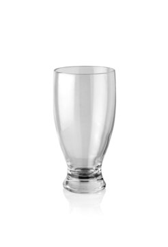 empty glass of water isolated on white background