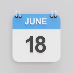 3d rendering of calendar icon