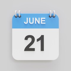 3d rendering of calendar icon
