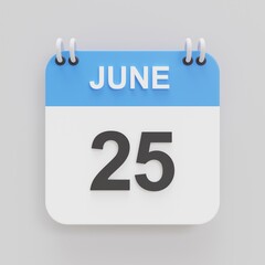 3d rendering of calendar icon