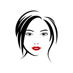woman beauty hair logo