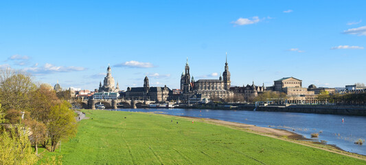 Fototapeta na wymiar Panorama of Dresden. Dresden the city in a Germany