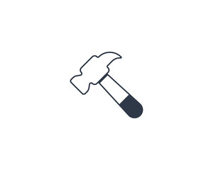 Hammer Vector Isolated Emoticon. Claw Hammer Emoji Icon
