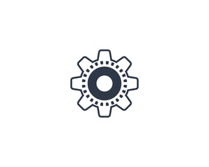 Gear Vector Isolated Emoticon. Gear Icon