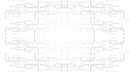 Technology background, creative hi-tech geometric pattern, gray and white overall composition