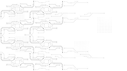 Technology background, creative hi-tech geometric pattern, gray and white overall composition