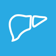 icons of body organs, liver on a white background, vector illustration