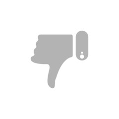 Fototapeta premium evaluation icon, hand, negative feedback on a white background, vector illustration