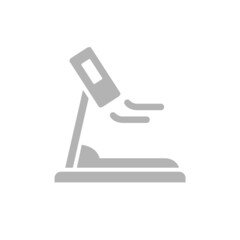 treadmill icon on white background, vector illustration