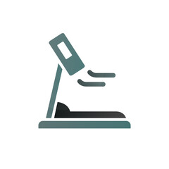 treadmill icon on white background, vector illustration