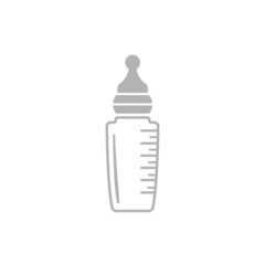 Baby bottle icon on a white background, vector illustration