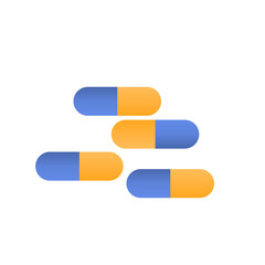 image of pills on a white background, vector illustration