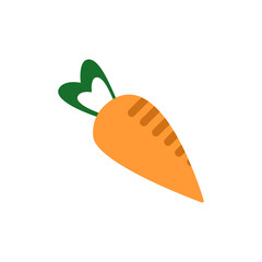carrot icon on white background, vector illustration