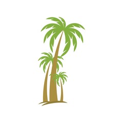 Palm tree summer logo template