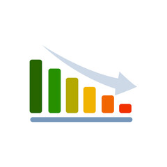 graphic icon, stock reduction concept, vector illustration