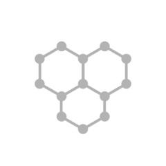 molecule structure icon on white background, vector illustration