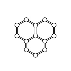 molecule structure icon on white background, vector illustration