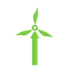 windmill icon, environmental energy concept, vector illustration