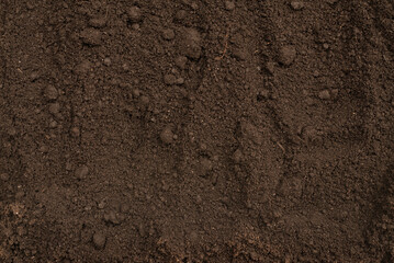Black land for plant background. Top view.