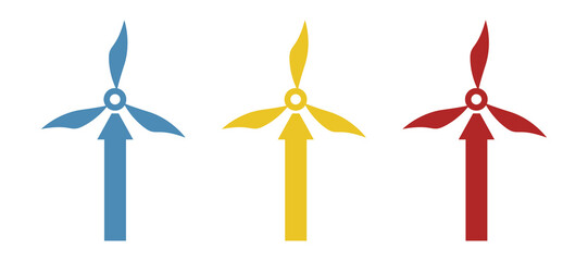 windmill icon, environmental energy concept, vector illustration