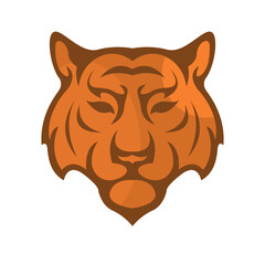 tiger icon on a white background, vector illustration