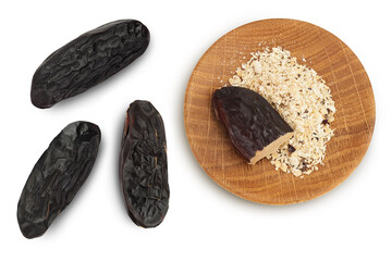 Tonka bean isolated on white background with clipping path and full depth of field. Bean of...