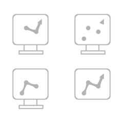 graphic icon on computer, vector illustration