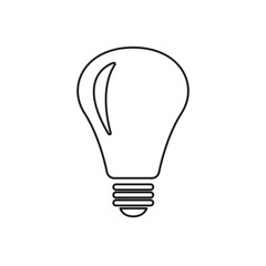 light bulb icon on a white background, vector illustration