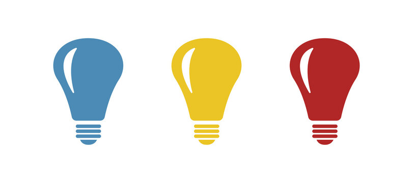 light bulb icon on a white background, vector illustration