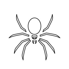 spider icon on white background, vector illustration