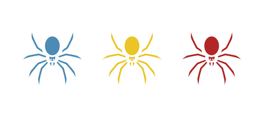 spider icon on white background, vector illustration
