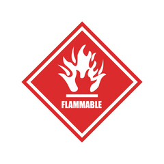 fire hazard warning icon, vector illustration