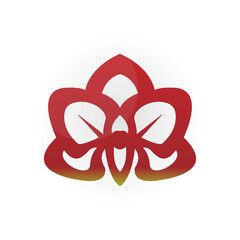 flower icon on white background, vector illustration