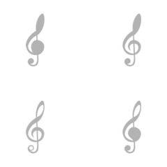 Fototapeta premium treble clef icon on a white background, vector illustration