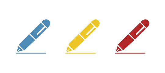 pen icon on a white background, vector illustration