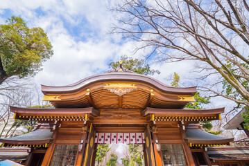 神社　門　神社仏閣　拝殿　大國魂神社　随神門　寺社仏閣