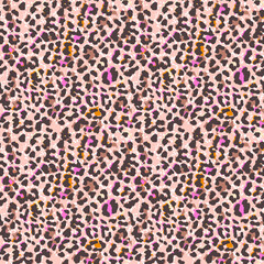 Leopard seamless repeat print pattern